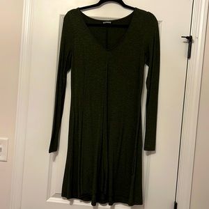Women’s Express Army Green Longsleeve Dress (size M)